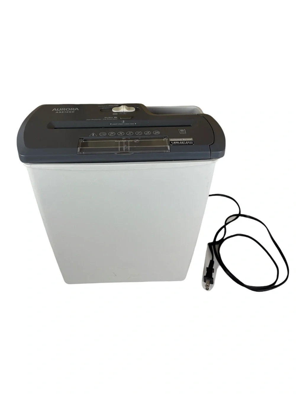 Aurora AS810SD 8-Sheet Strip-Cut Paper, CD and Credit Card Shredder Basket